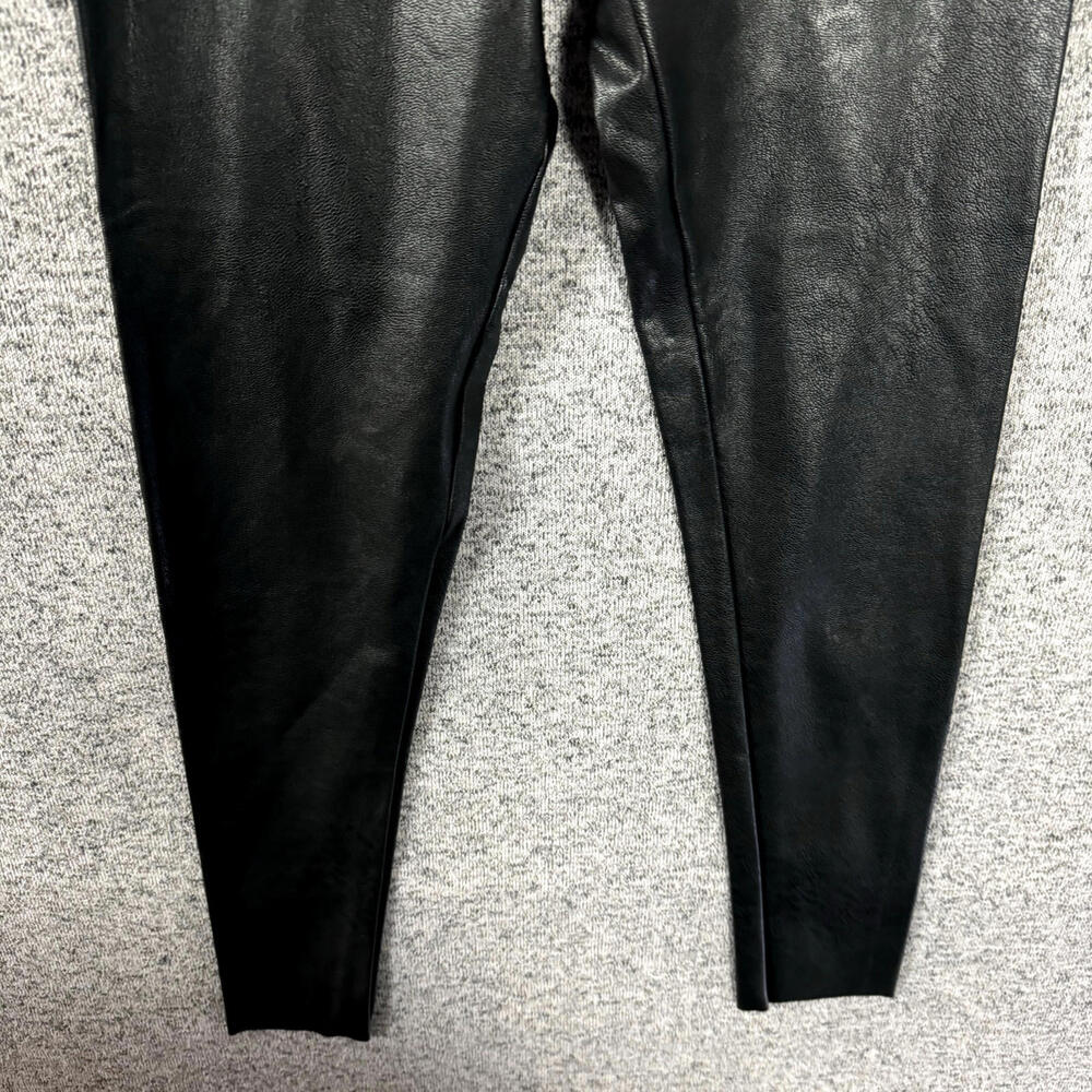 Commando Women's Size Medium Solid Black Faux Lea… - image 5